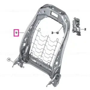 Backrest frame, left - BMW Discount