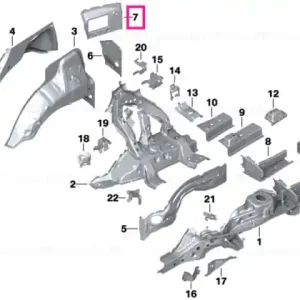 Reducere extra Extension for rear left wheel well - BMW