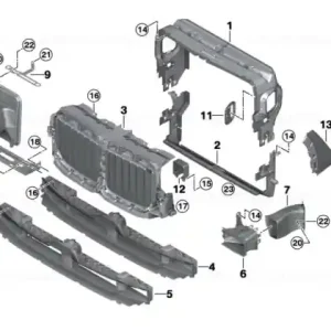 Disponibil imediat Air duct, exterior radiator, right M - BMW