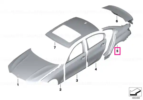 Right rear side panel - BMW Cumpără acum
