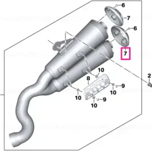 Cap, rear silencer, rear - BMW Motorrad Preț promoțional