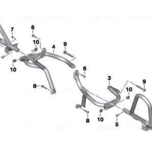 Plată securizată Engine roll bar, authority vehicles - BMW Motorrad