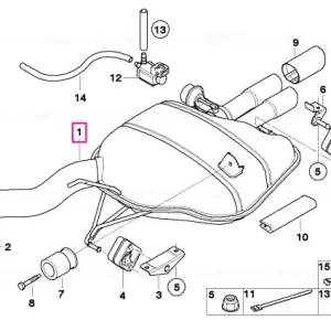Reducere extra Rear silencer with exhaust flap - BMW