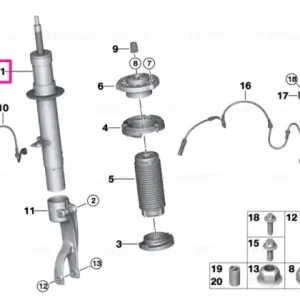Retur ușor Spring strut front left VDC - BMW