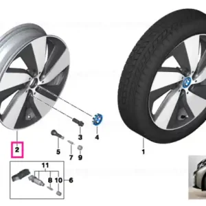 Reducere de preț Disc wheel light alloy jet bl.sol.paint 5,5JX19 ET:53 - BMW
