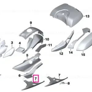 Radiator cowl, right ROHTEIL / BLANK - BMW Motorrad Ultima șansă
