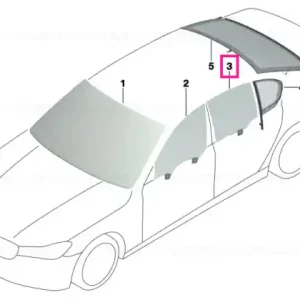 Side window, door, left rear VSG-SSG - BMW Doar azi