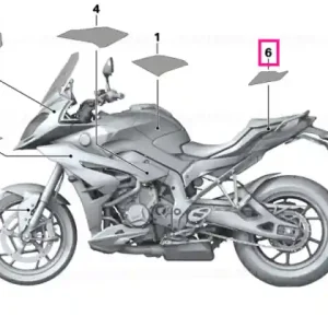 Doar azi Decor rear trim panel, left - BMW Motorrad