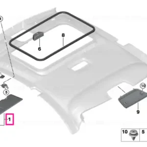 Sun visor with label, right EVERESTGRAU - BMW Transport gratuit