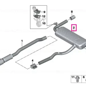 Rear silencer with exhaust flap - BMW Bestseller