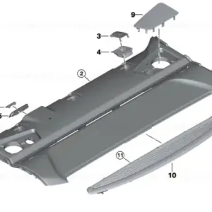 Storage shelf, Alcantara ANTHRAZIT - BMW Cel mai vândut