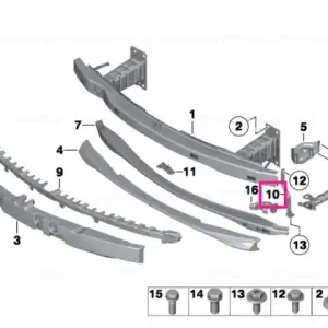 Vertical strut, left FGS - BMW Livrare expres
