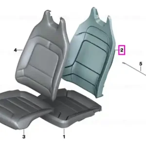 Calitate înaltă Burete spatar scaun fata, dreapta - BMW i3 I01