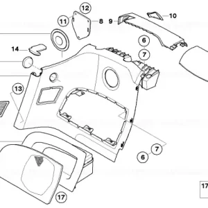 Cel mai vândut Grille, rear ventilation, left BEIGE - BMW
