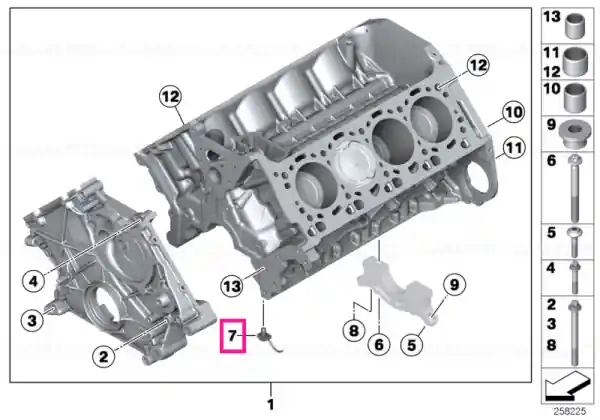 Retur ușor Oil Spraying Nozzle - BMW