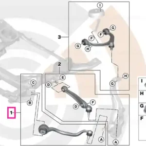 Cel mai vândut Set reparatie brat suspensie, punte fata, dreapta, Kit Value Parts - BMW X5 F15, X6 F16