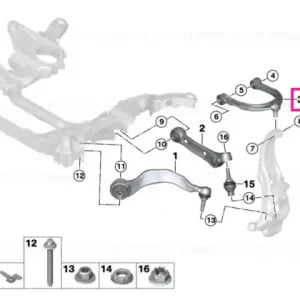 Control arm, camber setting, upper right PLUS - BMW Lichidare de stoc