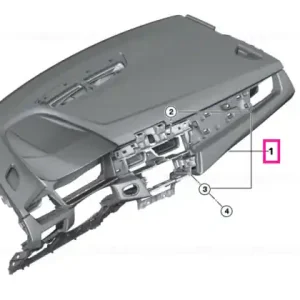 Comandă acum Instrument panel with decor seam 1 DIN SCHWARZ - BMW