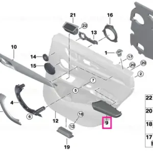 Armrest, left SCHWARZ - BMW Comandă acum