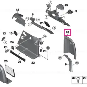 Right trunk flap SCHWARZ - BMW Discount