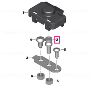 Nu rata Jump start terminal point M6X14 ZNNI SI - BMW Motorrad