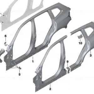 Reinforcement plate, D-pillar, left - BMW Plată securizată