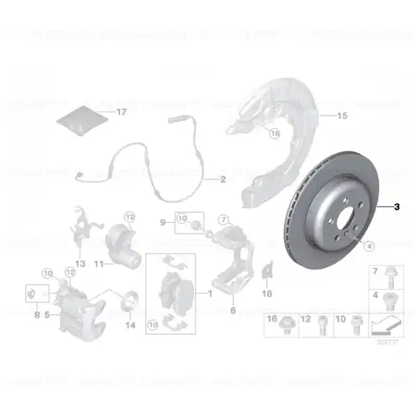 Disc frână ventilat dreapta 370X24 - BMW Mai ieftin