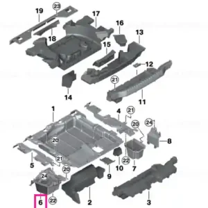 Storage compartment, left - BMW Retur gratuit