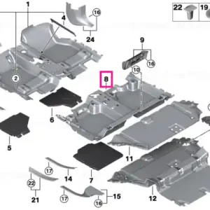 Acoperire podea spate ANTHRAZIT - BMW Plată sigură