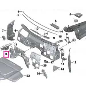 Reducere Sound insulating dash panel engine room DIESEL - BMW