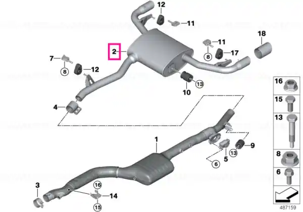 Cumpără online Rear silencer EU6 - BMW