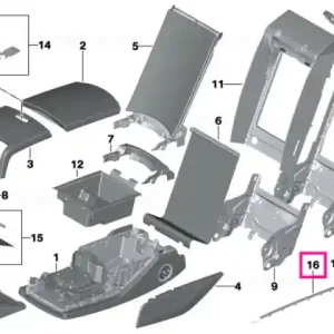 Retur gratuit Fibre-optic conductor armrest comfort - BMW
