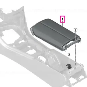 Armrest,centre console, leather NACHTBLAU - BMW Plată sigură