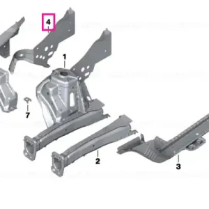 Chilipir Strut suport nișă roată interior dreapta - BMW - Mini