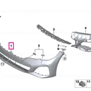 Capac ornament pământ față M/PDC - BMW Premium