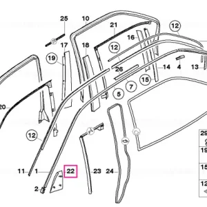 Corner moulding, left - BMW Lichidare de stoc