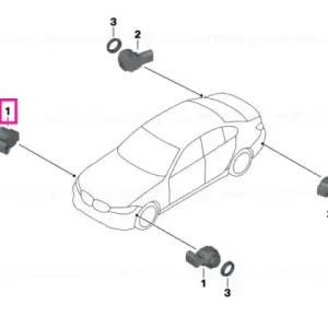 Super ofertă Senzor ultrasonic negru - BMW
