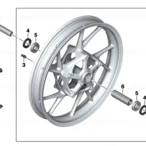 Cast wheel grey front 2.5X19 - BMW Motorrad Nu rata