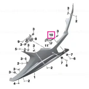 Super ofertă Suport spoiler motor spate stânga - BMW Motorrad