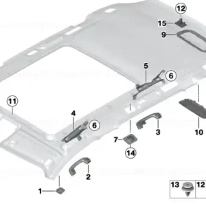 Capac montare plasă încărcare spate stânga SCHWARZ - BMW Nu rata