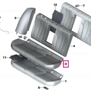 Upholstery, seat, perforated leather SCHWARZ - BMW Livrare expres