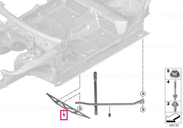 Reducere Connecting member, rear tunnel - BMW