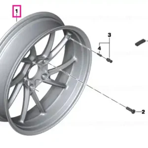 Disponibil imediat Black rear wheel 5.5X17 - BMW Motorrad