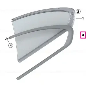 Discount Capac geam lateral dreapta ALU SATINIERT - BMW