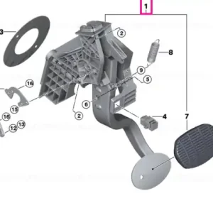Complete pedal assembly - BMW Doar azi