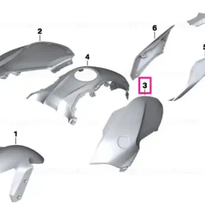 Lateral trim panel, left LIGHT-WHITE - BMW Motorrad Super ofertă