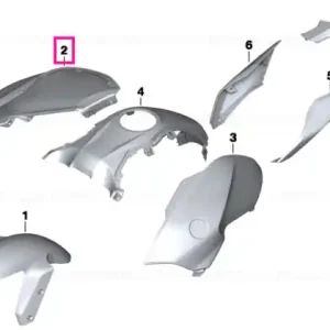 Lateral trim panel, right LIGHT-WHITE - BMW Motorrad Expediere rapidă