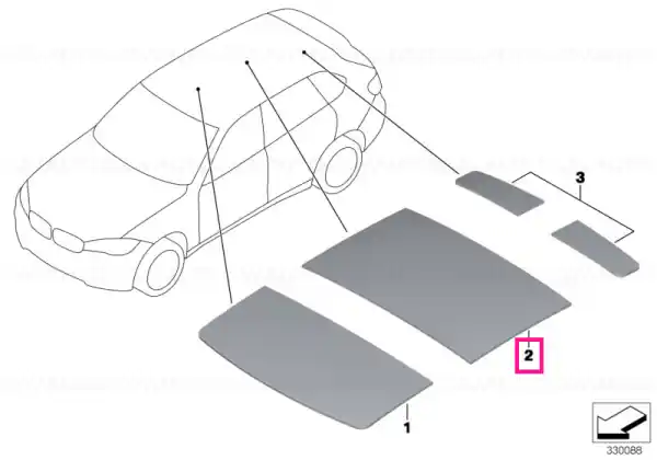 Reduceri Sound insulation roof rear center - BMW
