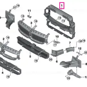 Air duct, radiator 4ZYL - BMW Vezi acum