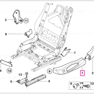 Tapiterie scaun exterior dreapta CREAMBEIGE - BMW Livrare gratuită